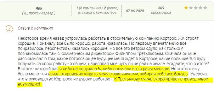 Сумеет ли Филипп Третьяков развалит ГК «Кортрос» воровством и стилем руководства?